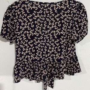 Brandy Melville Wrap Floral Top